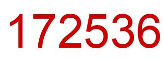 Number 172536 red image