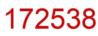Number 172538 red image