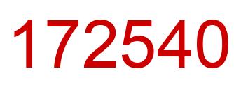Number 172540 red image