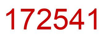 Number 172541 red image