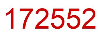 Number 172552 red image