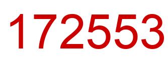 Number 172553 red image