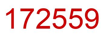 Number 172559 red image