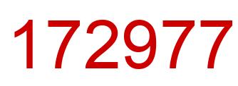 Number 172977 red image