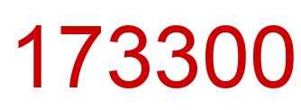 Number 173300 red image
