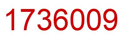 Number 1736009 red image