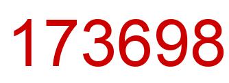 Number 173698 red image