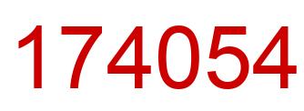 Number 174054 red image