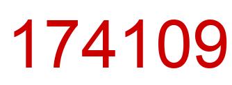 Número 174109 imagen rojo