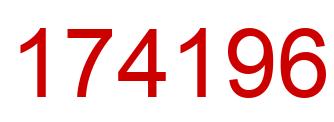 Number 174196 red image