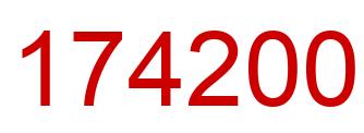 Number 174200 red image