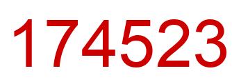 Number 174523 red image