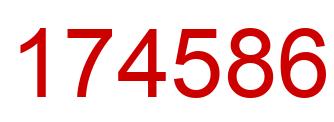 Número 174586 imagen rojo