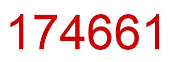 Number 174661 red image