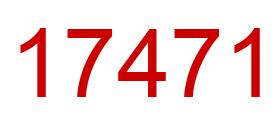 Number 17471 red image