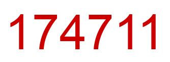 Number 174711 red image