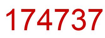 Number 174737 red image