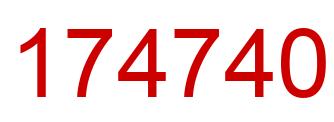 Number 174740 red image