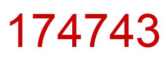 Number 174743 red image