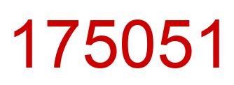 Number 175051 red image