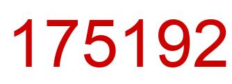 Number 175192 red image