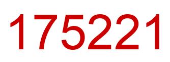 Number 175221 red image