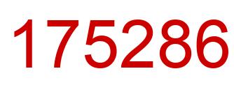 Number 175286 red image