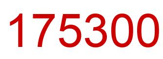 Number 175300 red image