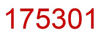 Number 175301 red image