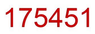Number 175451 red image