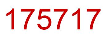 Number 175717 red image