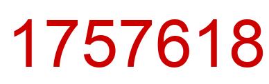 Número 1757618 imagen rojo