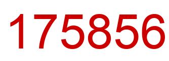 Number 175856 red image