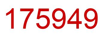 Number 175949 red image