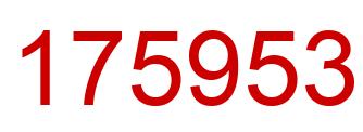 Number 175953 red image