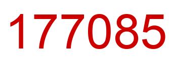 Número 177085 imagen rojo