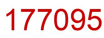 Número 177095 imagen rojo