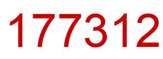 Number 177312 red image