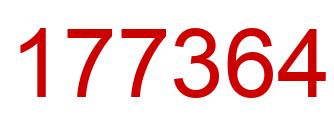 Number 177364 red image