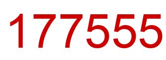 Number 177555 red image
