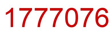 Number 1777076 red image