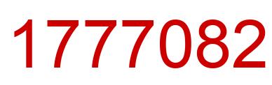 Number 1777082 red image