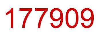 Número 177909 imagen rojo
