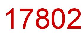 Number 17802 red image