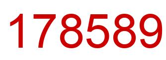 Number 178589 red image