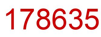 Number 178635 red image