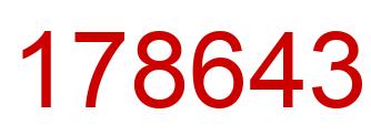 Number 178643 red image