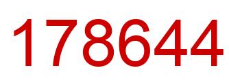 Number 178644 red image