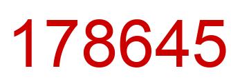 Number 178645 red image