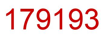 Number 179193 red image
